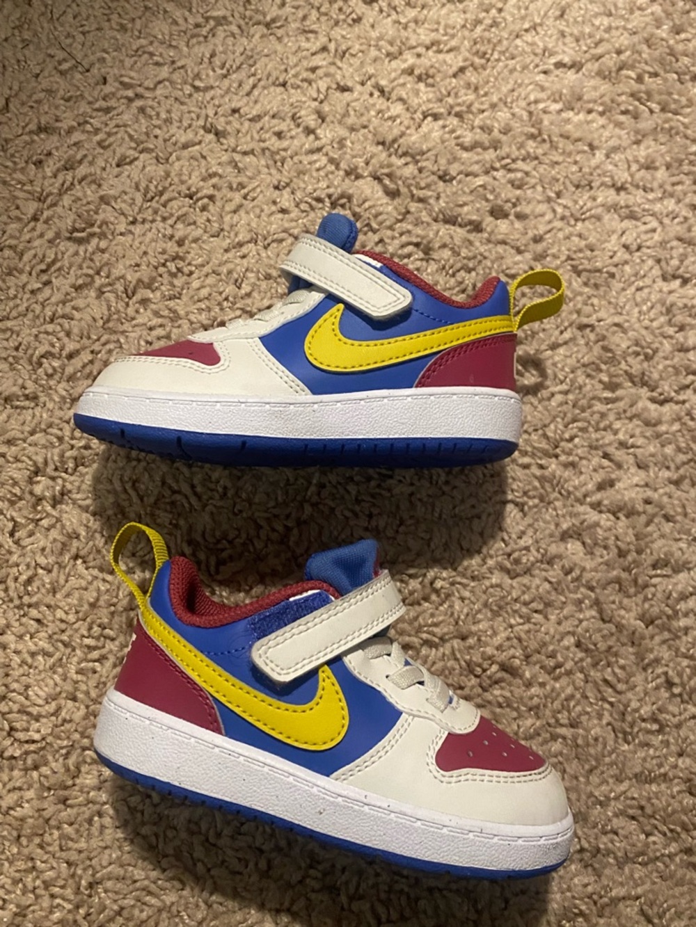 Nike Toddler Court Borough Low Recraft Sneakers- Beet/Citron/White